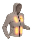 Hoodie com aquecimento - Senhora | Dual Heating - Bege