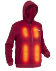 Hoodie com aquecimento - Homem | Dual Heating - Borgonha