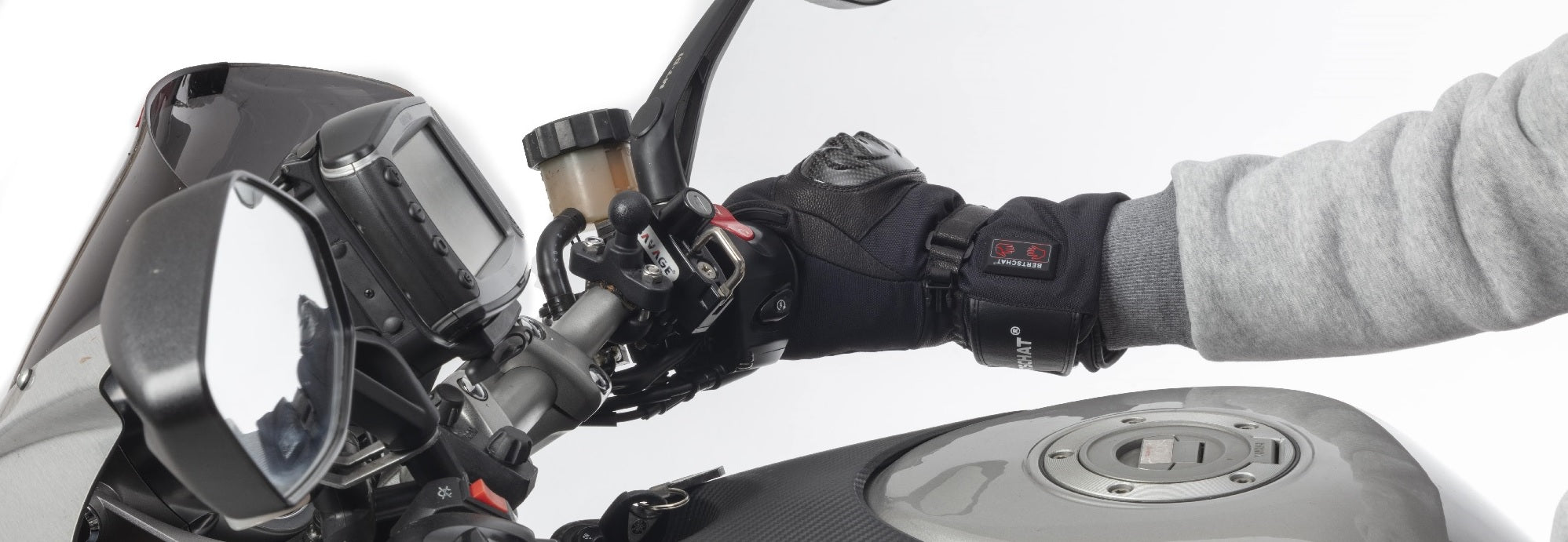 Luvas de motociclismo de aquecimento