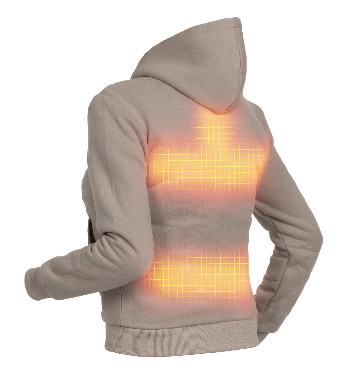 Hoodie com aquecimento - Senhora | Dual Heating - Bege