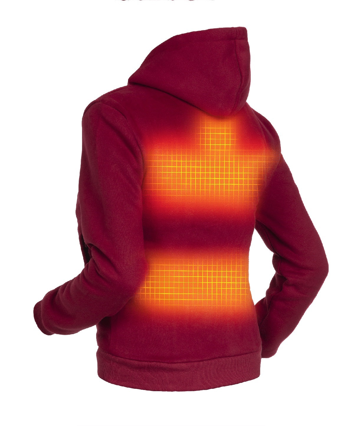 Hoodie com aquecimento - Senhora | Dual Heating - Borgonha