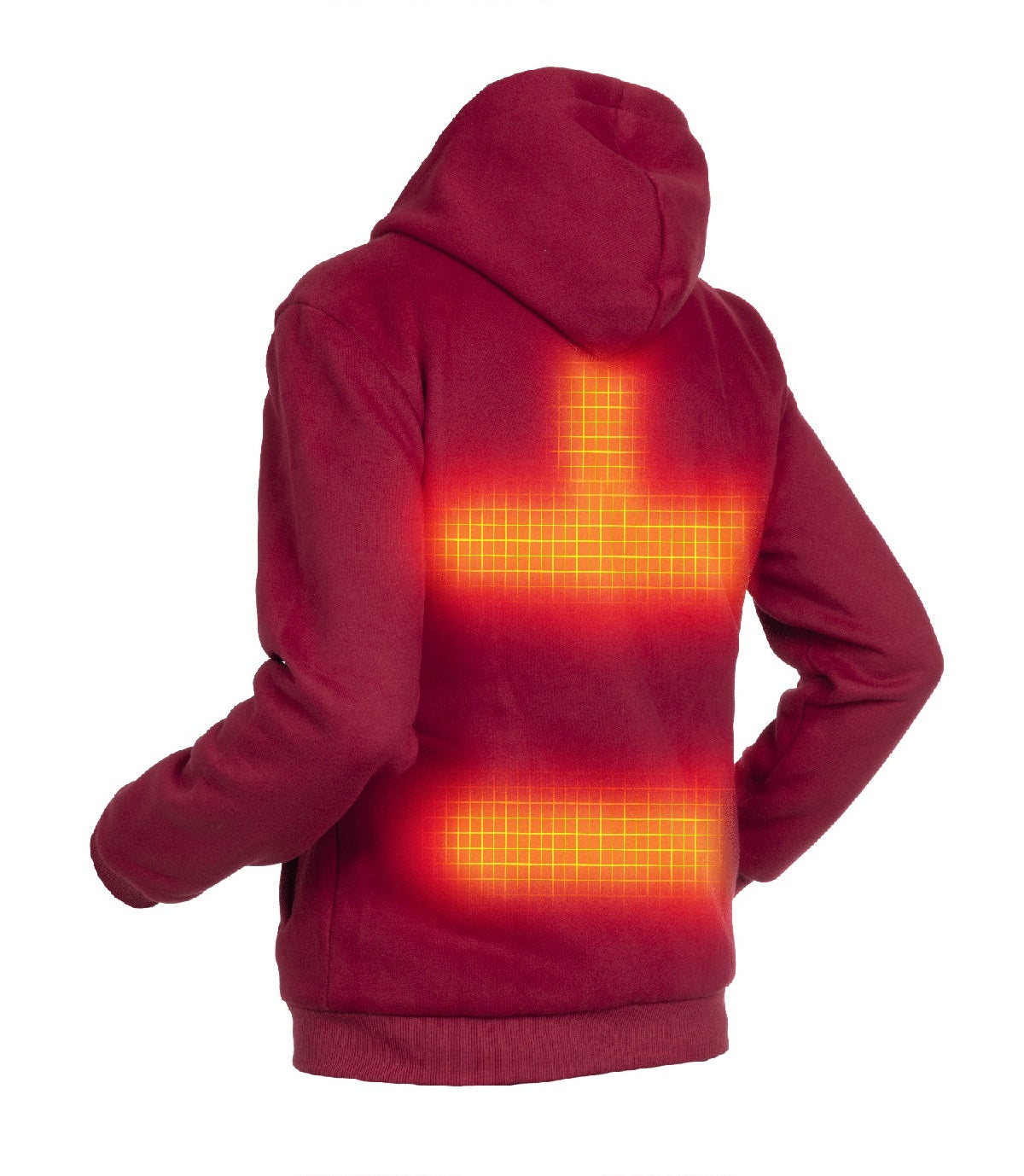 Hoodie com aquecimento - Homem | Dual Heating - Borgonha