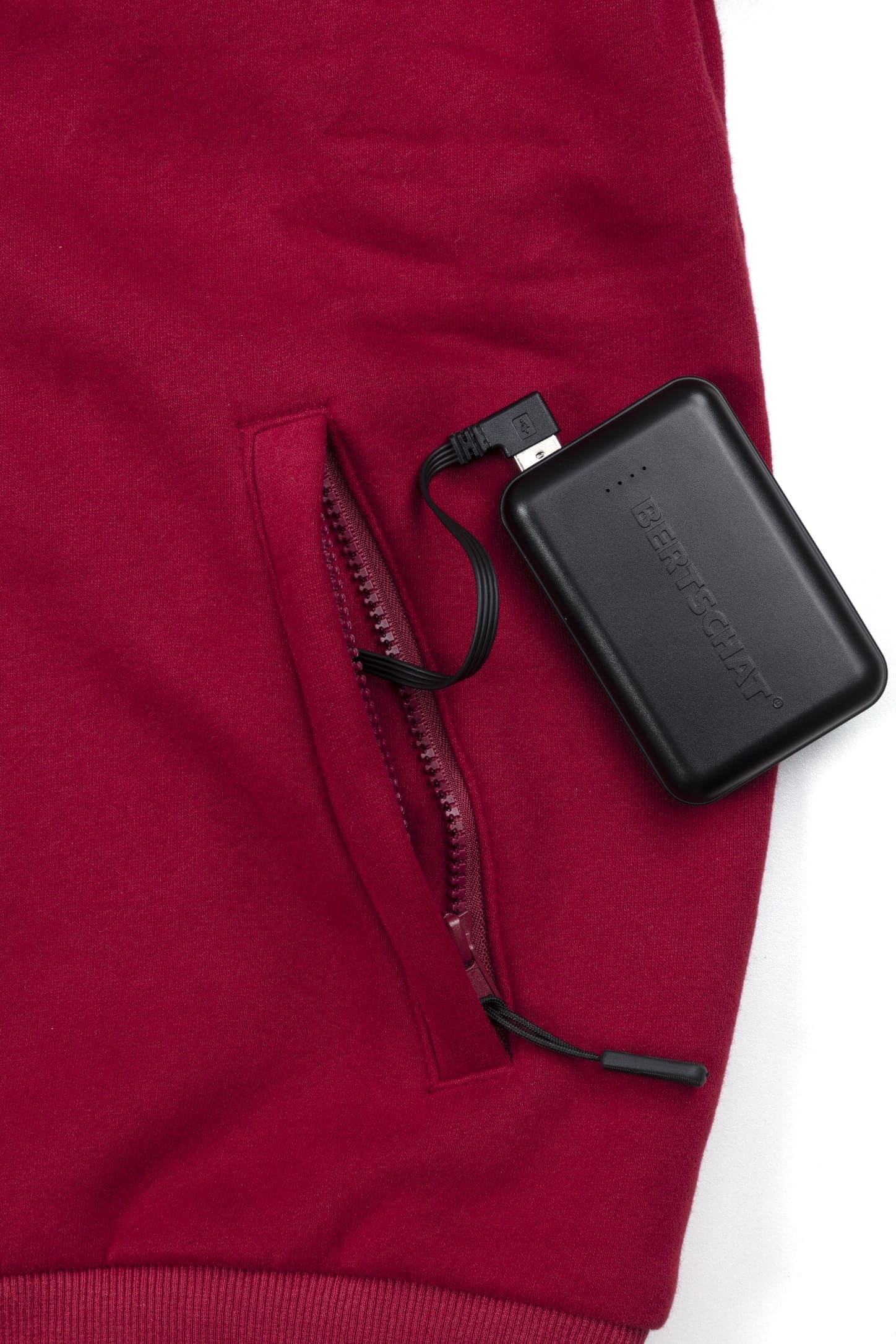 Hoodie com aquecimento - Homem | Dual Heating - Borgonha